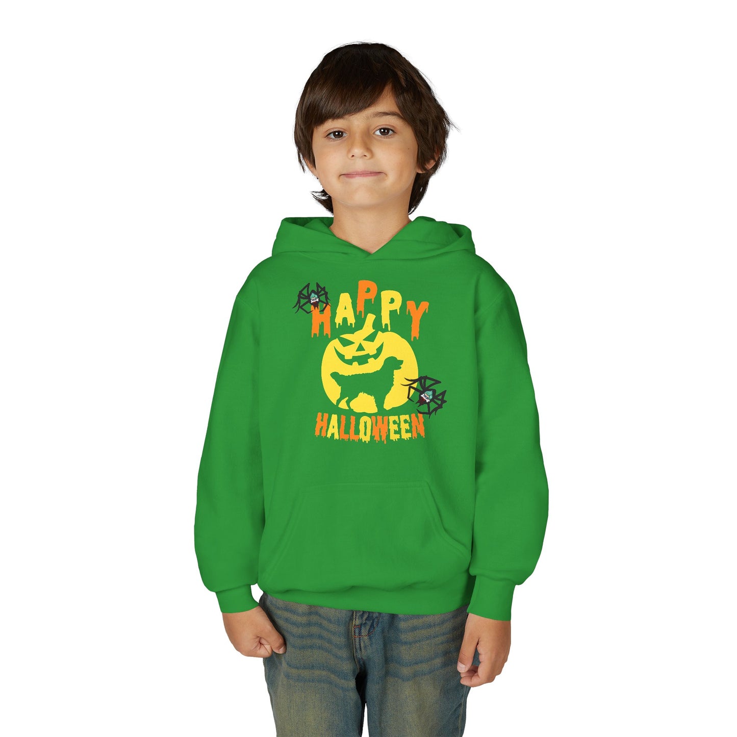 Youth Heavy Blend Hooded Sweatshirt - Happy holloween