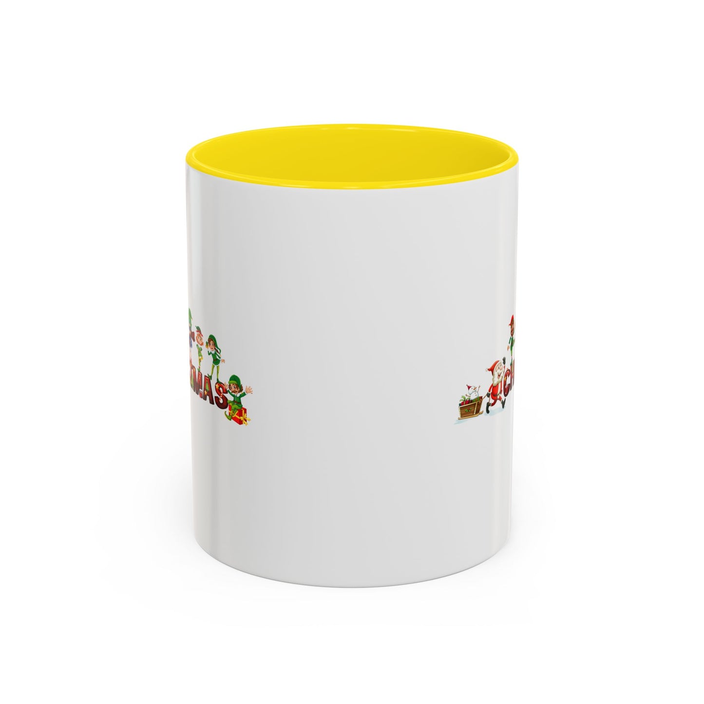 Accent Coffee Mug - Christmas with santa claus and friends