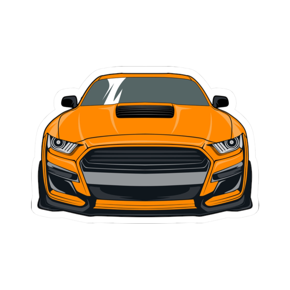 Kiss-Cut Stickers - Orange superfast car