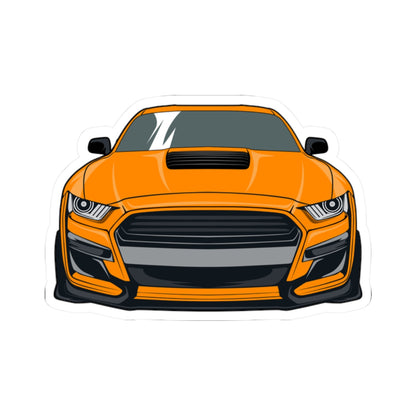 Kiss-Cut Stickers - Orange superfast car Printify
