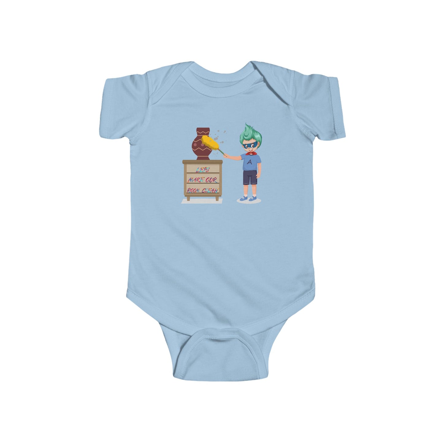 Infant Bodysuit - Super kiddo cleaning a vase