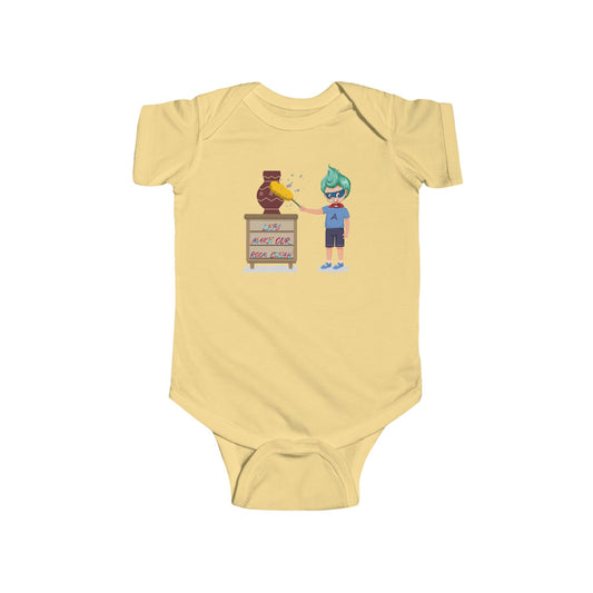 Infant Bodysuit - Super kiddo cleaning a vase - [[{"value":"Wonderwear Kid"}]]