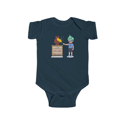 Infant Bodysuit - Super kiddo cleaning a vase - [[{"value":"Wonderwear Kid"}]]