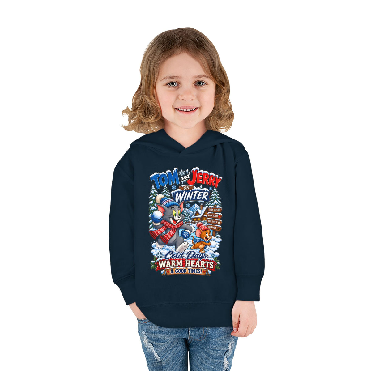 Toddler Hoodie — Tom and Jerry’s Cozy Winter Adventure