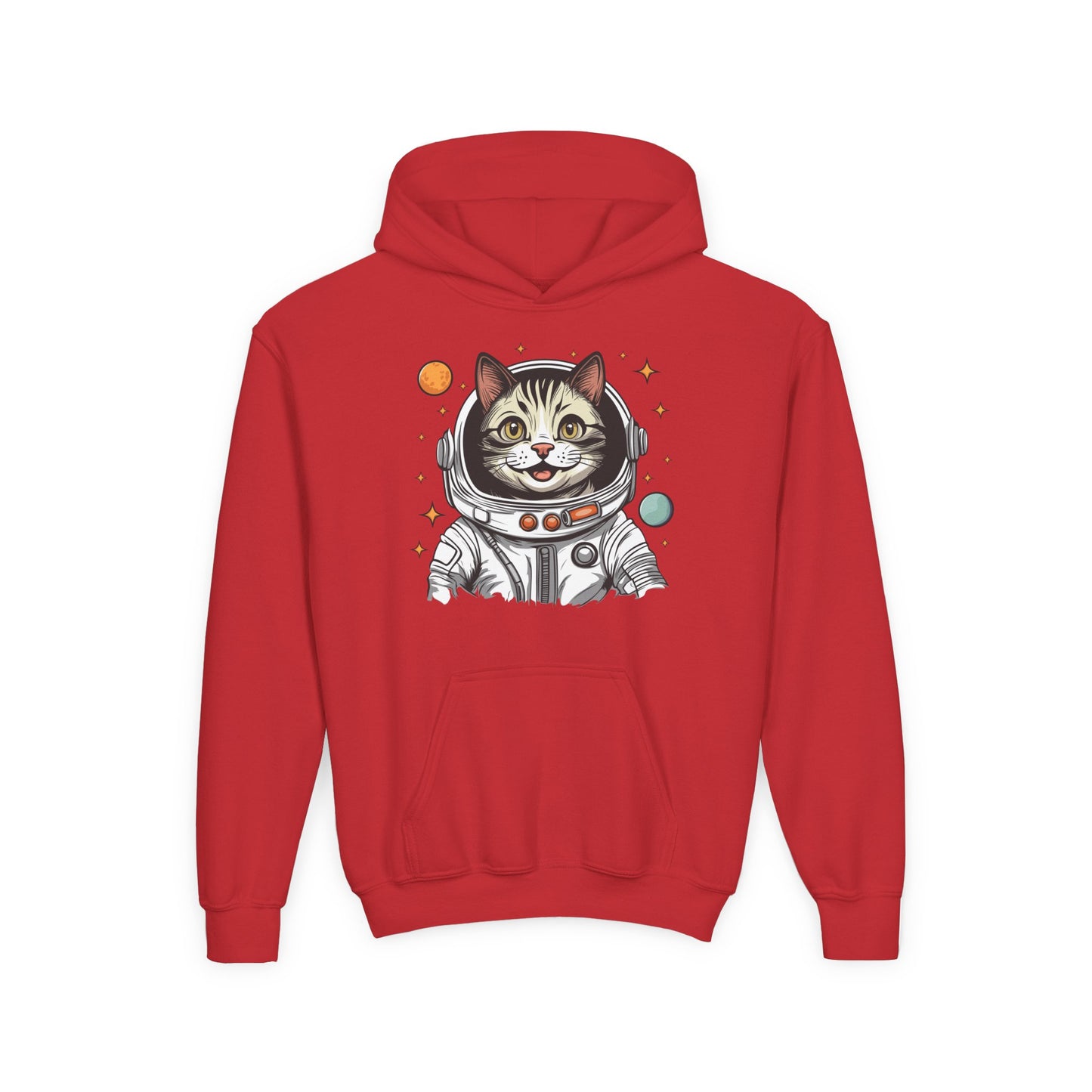 Youth Heavy Blend Hooded Sweatshirt - Astronaut cat