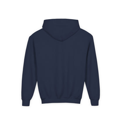 Youth Heavy Blend Hooded Sweatshirt - Super kiddo brushing teeth - [[{"value":"Wonderwear Kid"}]]