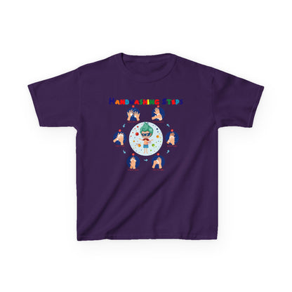 Kids Heavy Cotton™ Tee - Super kiddo how to wash hand properly - [[{"value":"Wonderwear Kid"}]]