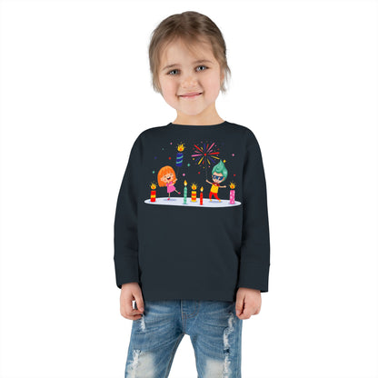 Toddler Long Sleeve Tee - Super kiddo lighting fireworks - [[{"value":"Wonderwear Kid"}]]