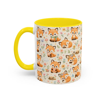 Accent Coffee Mug  (11/15 oz) - Baby foxes