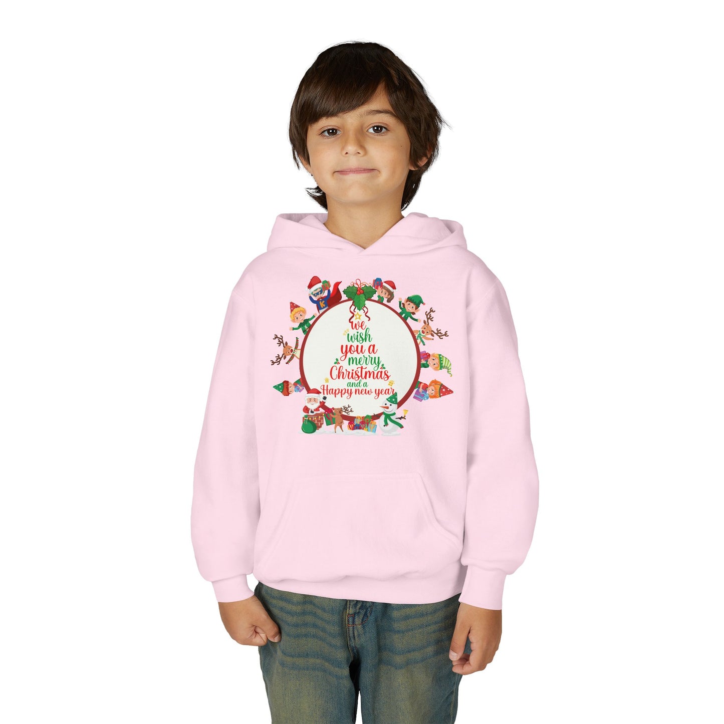 Youth Heavy Blend Hooded Sweatshirt - We wish you a merry christmas