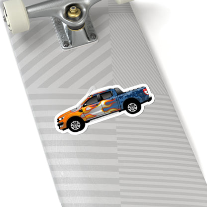 Kiss-Cut Stickers - Pick up car Printify