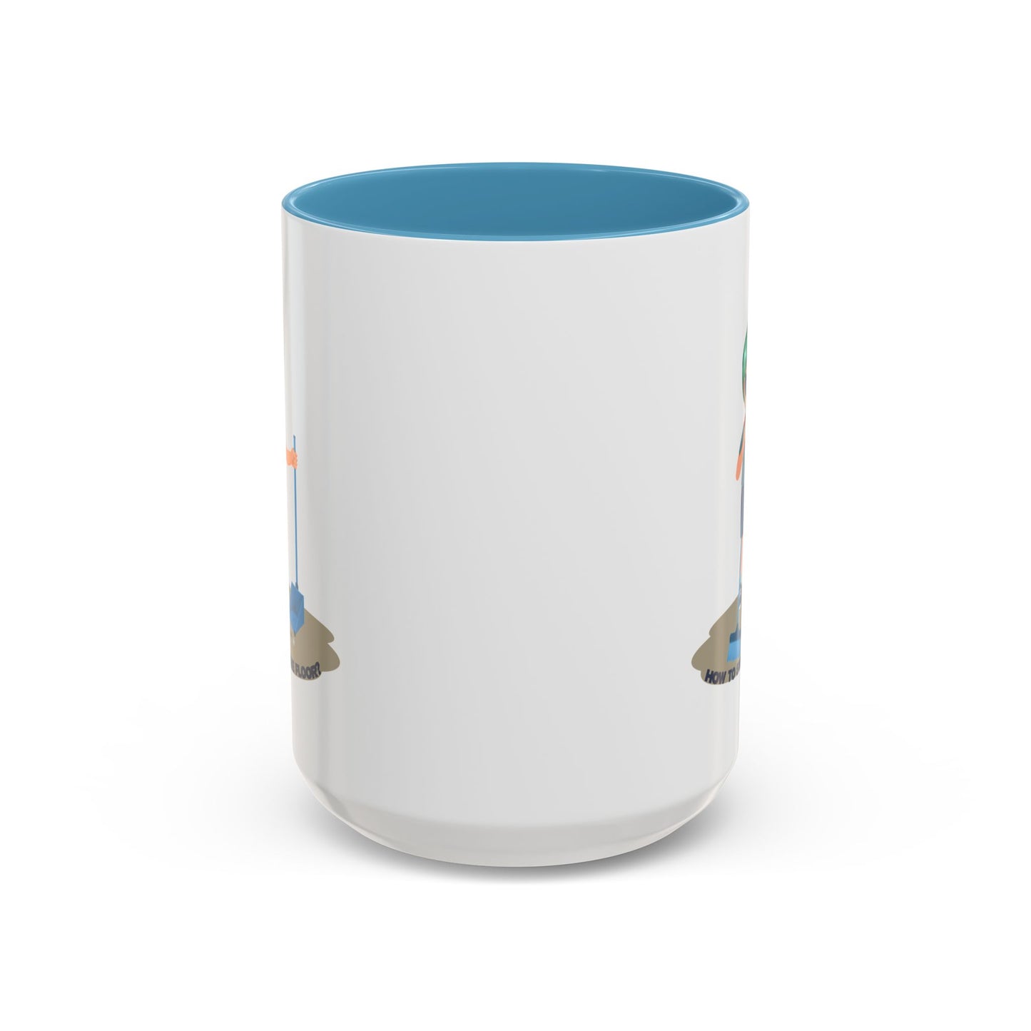 Accent Coffee Mug - Super kiddo sweeping floor