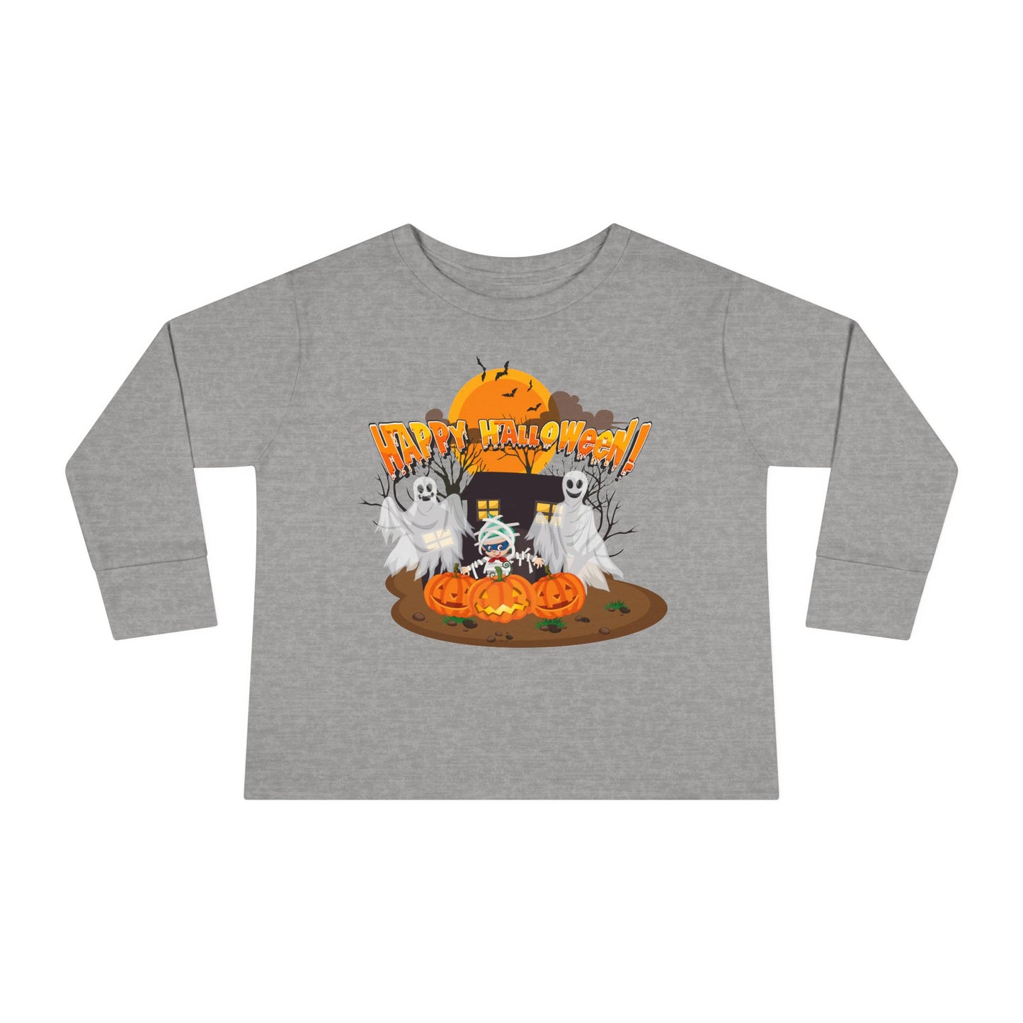 Toddler Long Sleeve Tee - Super kiddo with ghost - [[{"value":"Wonderwear Kid"}]]