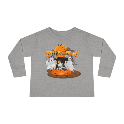 Toddler Long Sleeve Tee - Super kiddo with ghost - [[{"value":"Wonderwear Kid"}]]