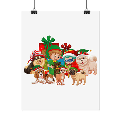 Rolled Posters - Christmas with super kiddo pet friends without text - [[{"value":"Wonderwear Kid"}]]