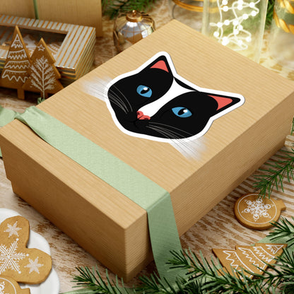 Kiss-Cut Stickers - Cute Cat Face Printify