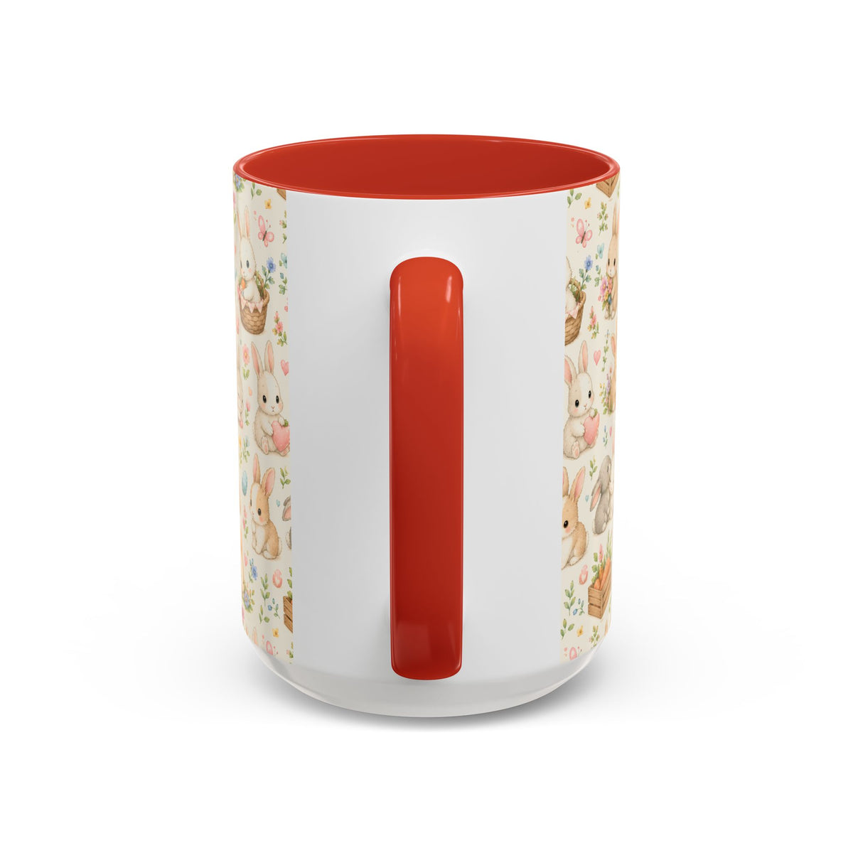 Accent Coffee Mug  (11/15 oz) - Pastel Bunny Garden Easter