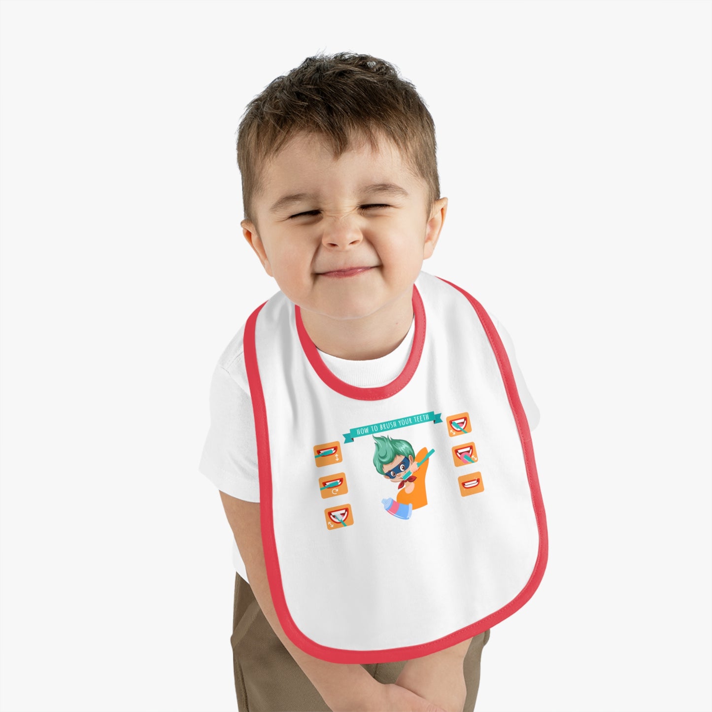 Baby Bib - Super kiddo how to brush teeth
