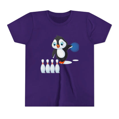 Penguin Bowling Youth Tee Printify