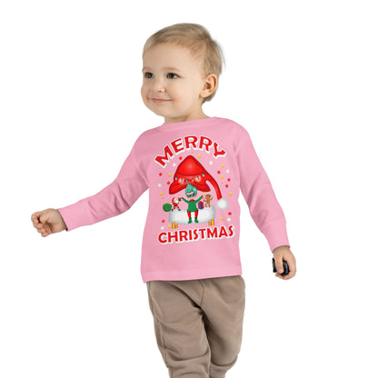 Toddler Long Sleeve Tee - Merry christmas - [[{"value":"Wonderwear Kid"}]]