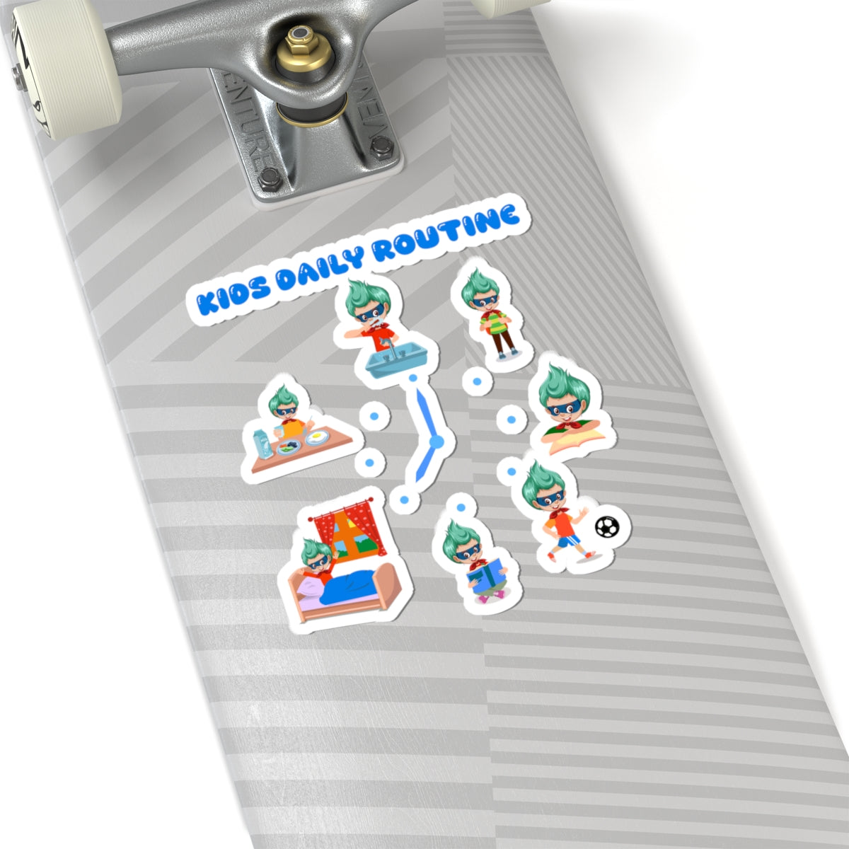 Kiss-Cut Stickers - Super kiddo daily routine - [[{"value":"Wonderwear Kid"}]]