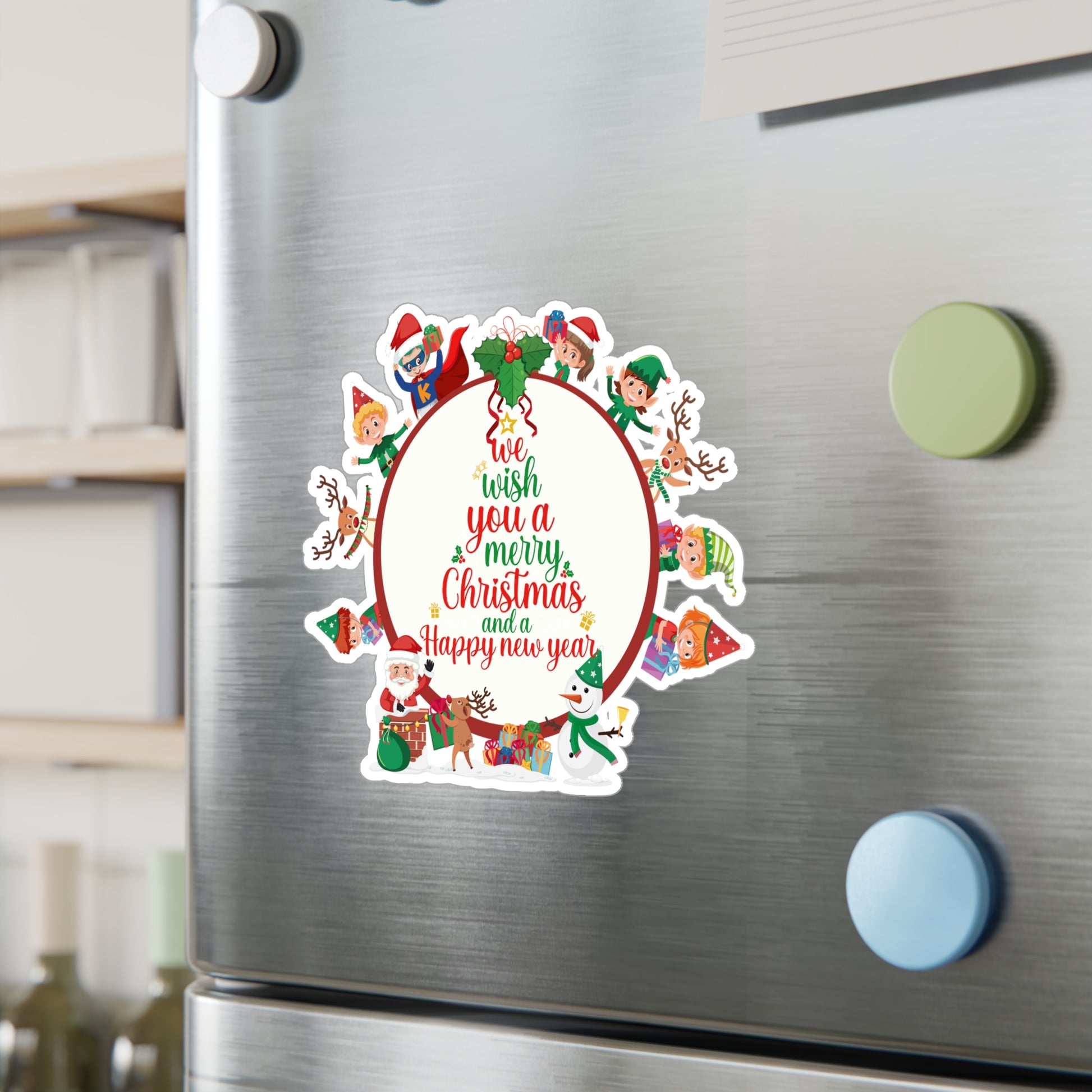 Christmas Kiss-Cut Vinyl Decals – We wish you a merry christmas - [[{"value":"Wonderwear Kid"}]]