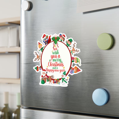 Christmas Kiss-Cut Vinyl Decals – We wish you a merry christmas - [[{"value":"Wonderwear Kid"}]]