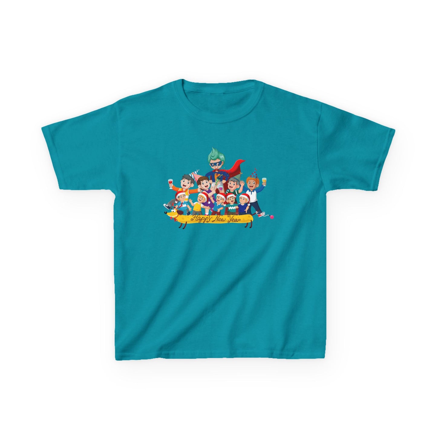 Kids Heavy Cotton™ Tee - Happy new year with friends - [[{"value":"Wonderwear Kid"}]]