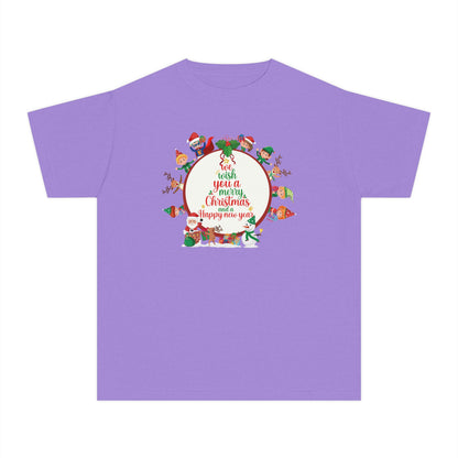 Youth Midweight Tee - We wish you a merry Christmas - [[{"value":"Wonderwear Kid"}]]