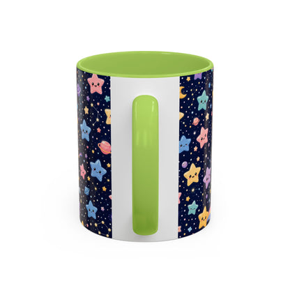 Accent Coffee Mug  (11/15 oz) - Kawaii Pastel Cosmic Night