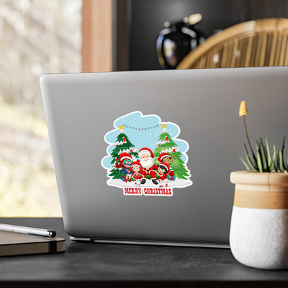 Christmas Kiss-Cut Vinyl Decals – Super kiddo with santa claus Merry christmas - [[{"value":"Wonderwear Kid"}]]