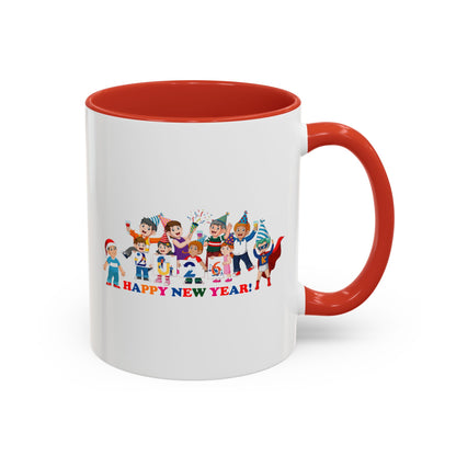 Accent Coffee Mug - Happy new year from super kiddo - [[{"value":"Wonderwear Kid"}]]