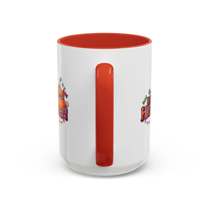Accent Coffee Mug - Happy halloween banner Printify