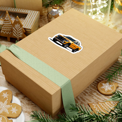 Kiss-Cut Stickers - Orange Truck Printify