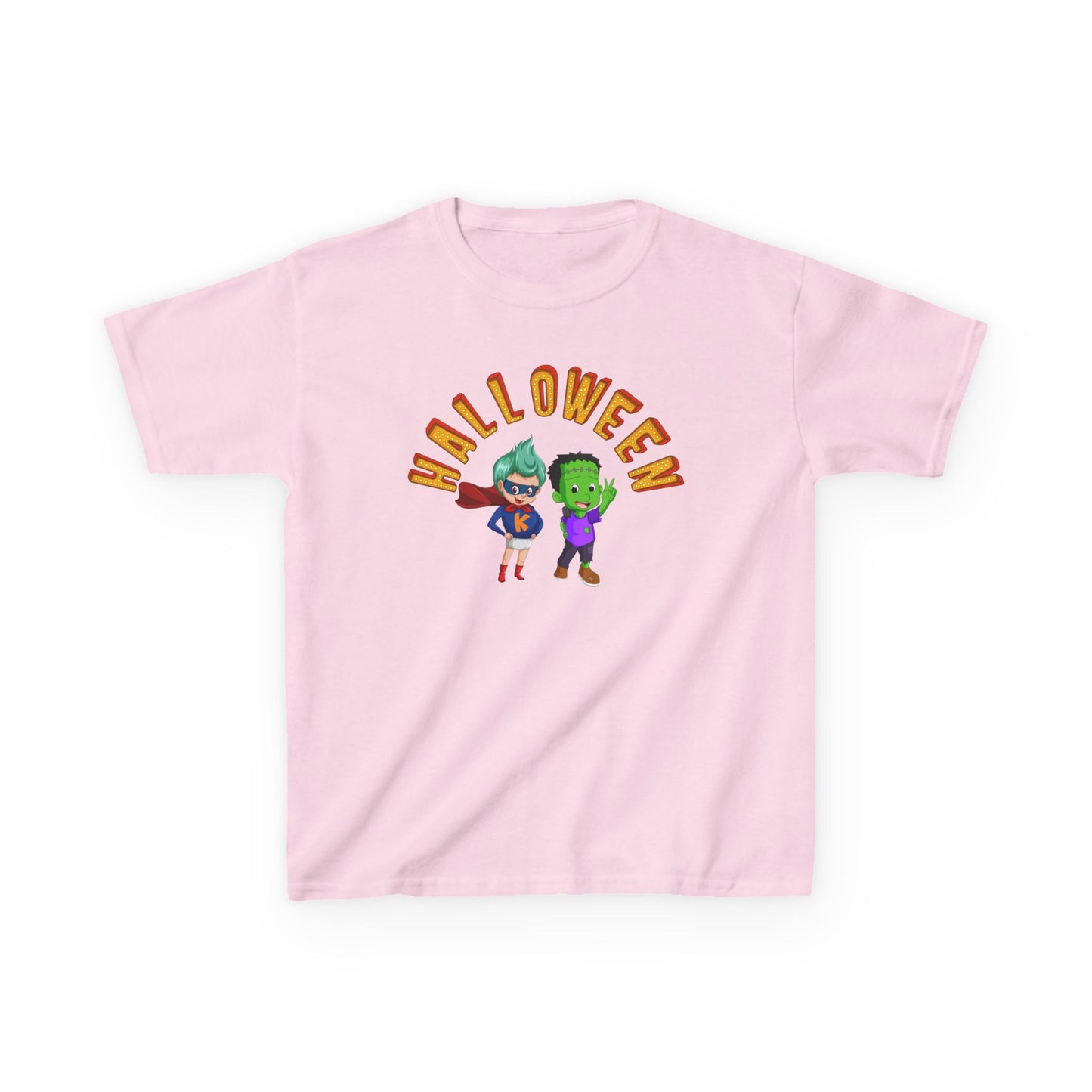 Kids Heavy Cotton™ Tee - Holloween with super kiddo Printify