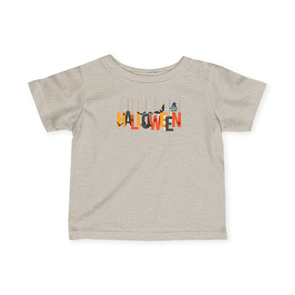 Infant Fine Jersey Tee - Holloween hanging letters Printify