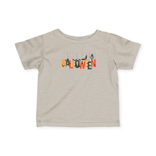 Infant Fine Jersey Tee - Holloween hanging letters Printify