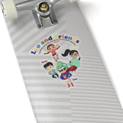Kiss-Cut Stickers - Leo & Friends - Learning and growing - [[{"value":"Wonderwear Kid"}]]