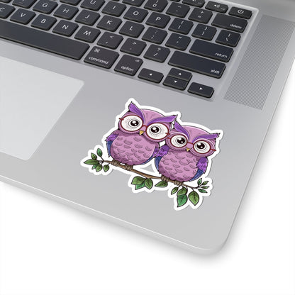 Kiss-Cut Stickers - Owl Couple Printify