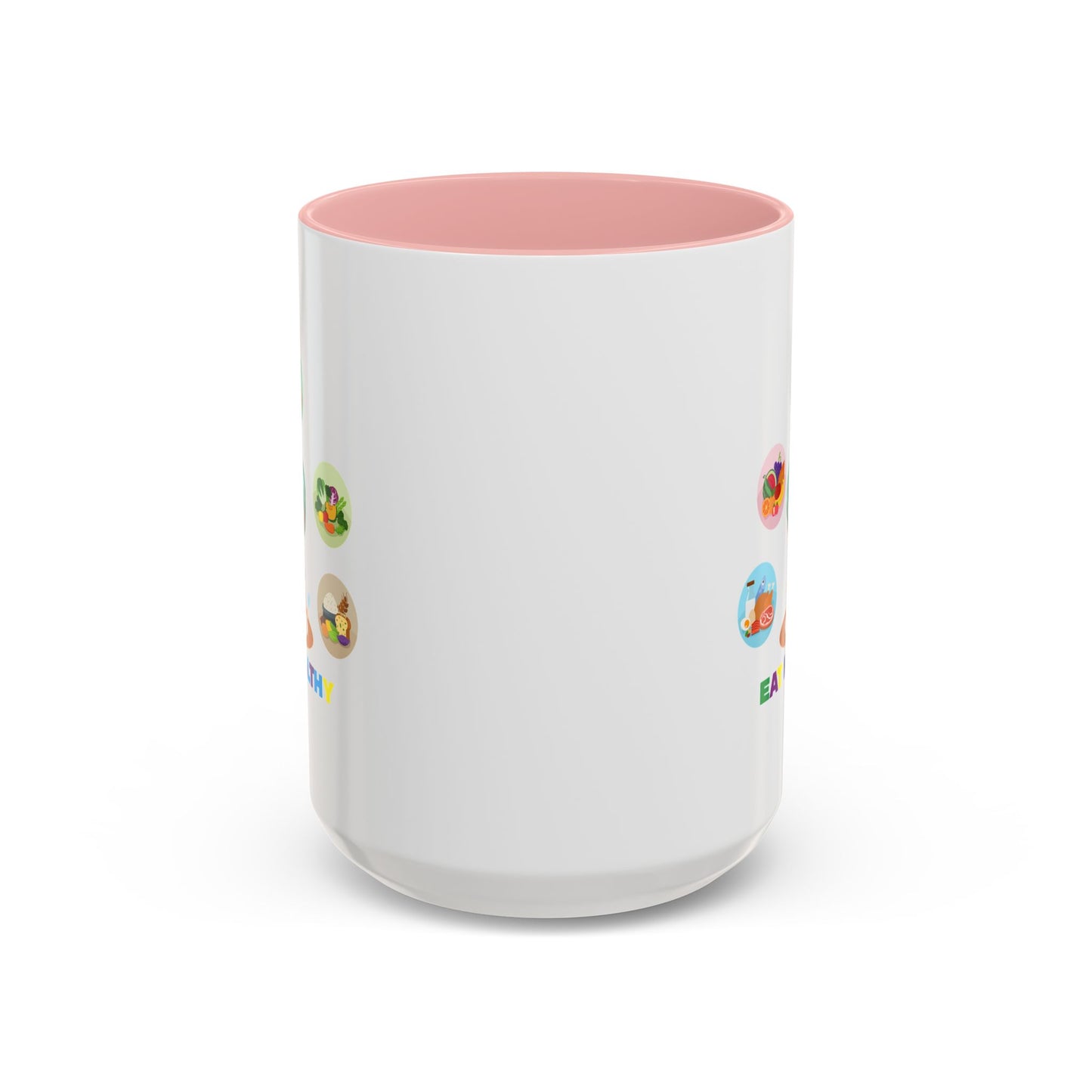 Accent Coffee Mug - Supper kiddo showing healthy food to eat