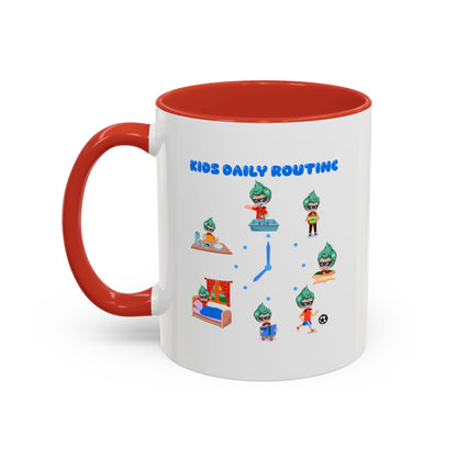 Accent Coffee Mug - Super kiddo daily routine - [[{"value":"Wonderwear Kid"}]]
