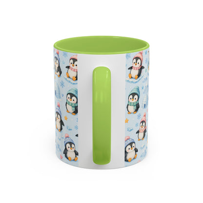 Accent Coffee Mug  (11/15 oz) - Penguin Winter Wonderland