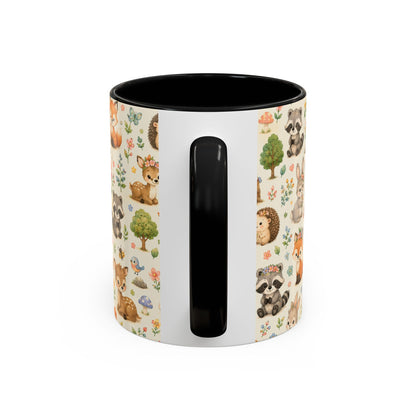 Accent Coffee Mug  (11/15 oz) - Whimsical Woodland Friends
