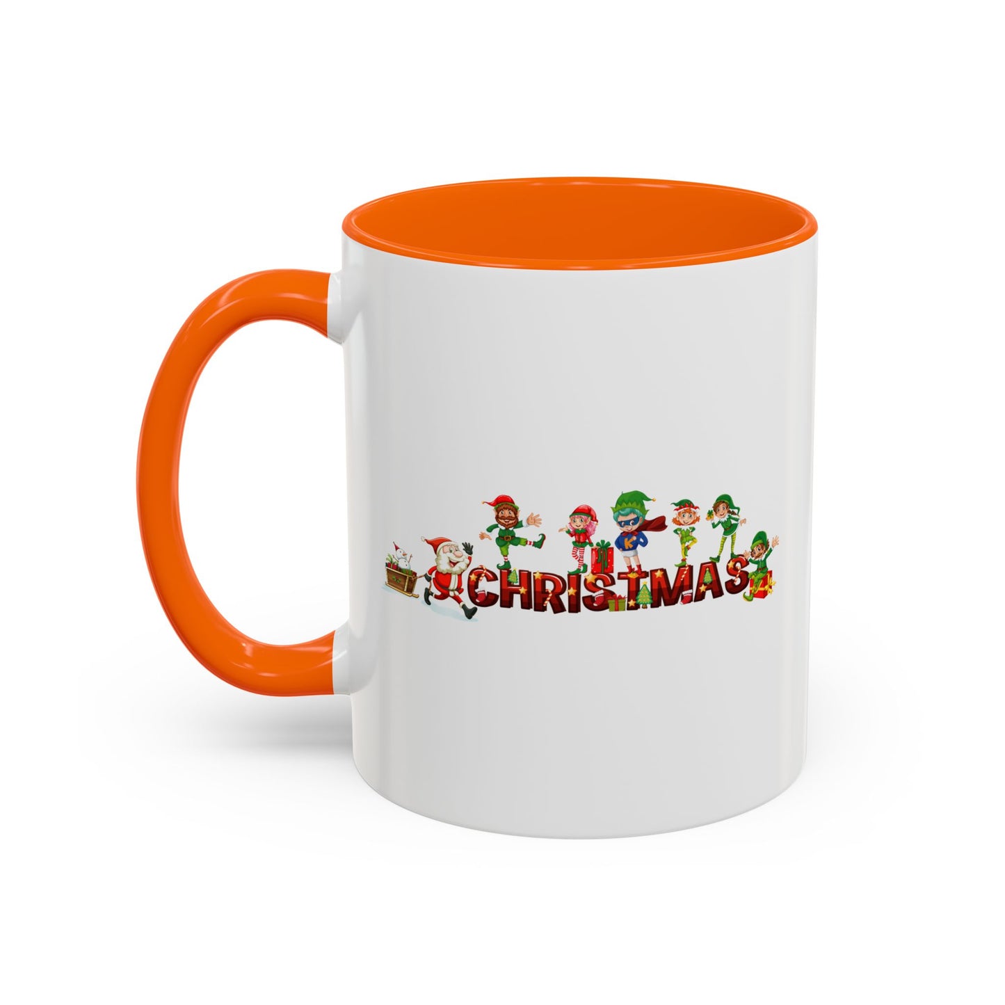 Accent Coffee Mug - Christmas with santa claus and friends