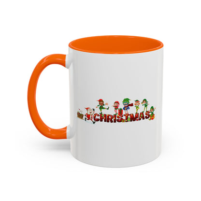 Accent Coffee Mug - Christmas with santa claus and friends - [[{"value":"Wonderwear Kid"}]]