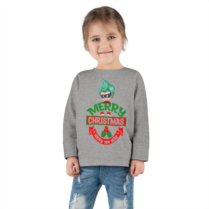 Toddler Long Sleeve Tee - Merry chridtmas from super kiddo - [[{"value":"Wonderwear Kid"}]]