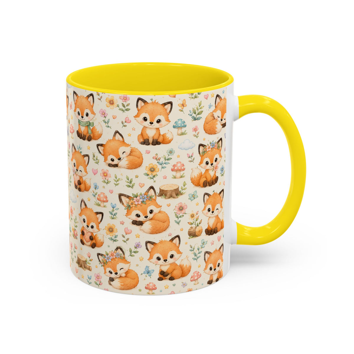Accent Coffee Mug  (11/15 oz) - Baby foxes
