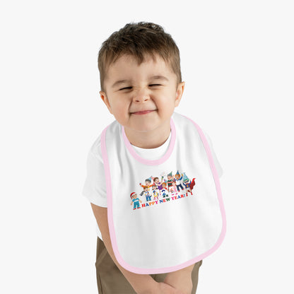 Baby Bib - Happy new year from super kiddo - [[{"value":"Wonderwear Kid"}]]