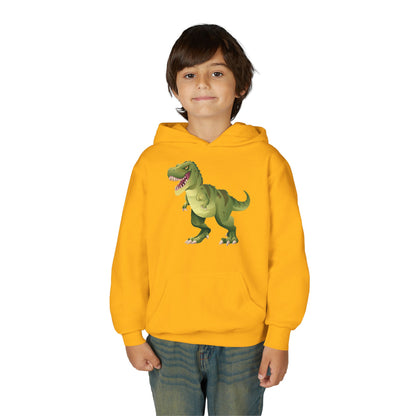 Youth Heavy Blend Hooded Sweatshirt - Tyrannosaurus Printify