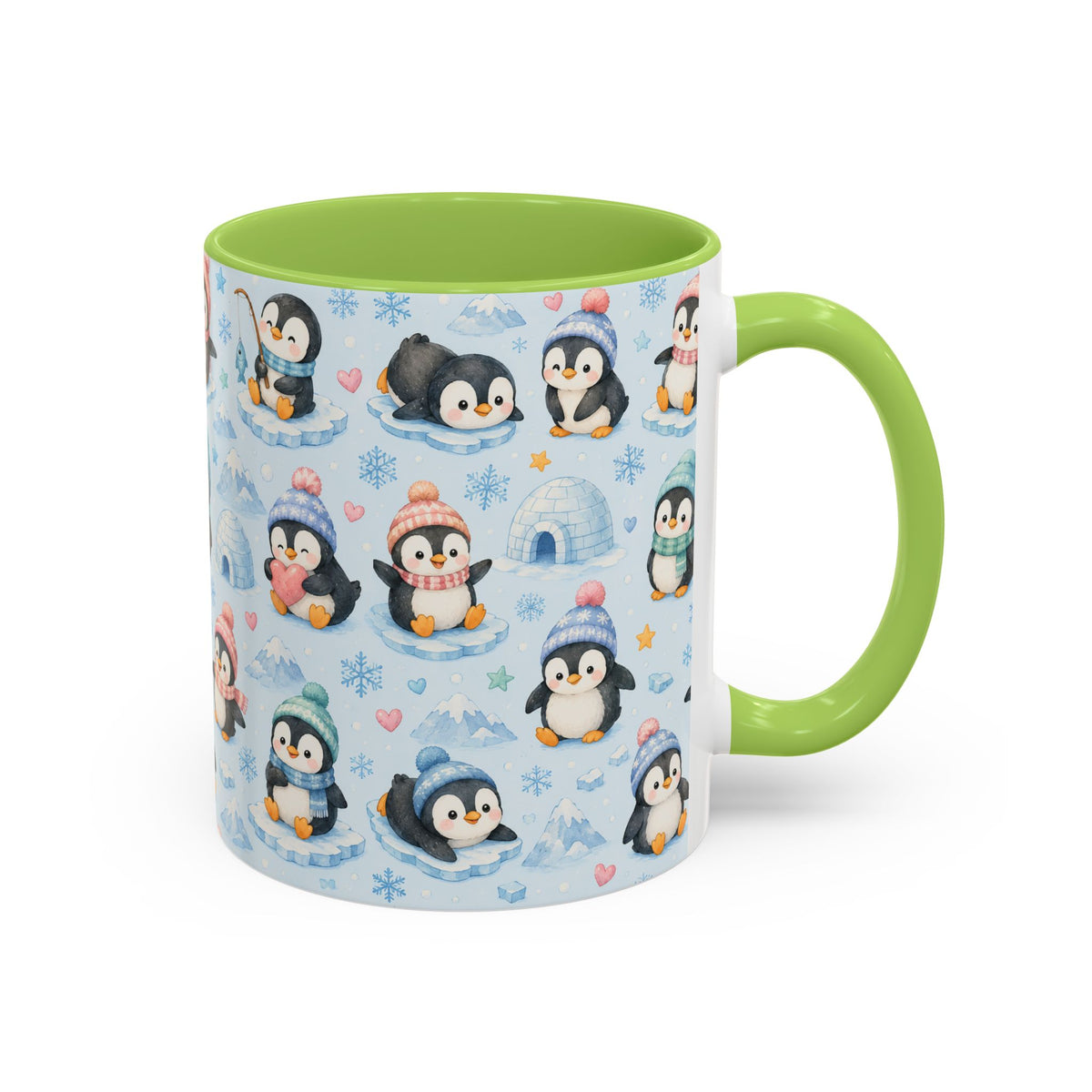 Accent Coffee Mug  (11/15 oz) - Penguin Winter Wonderland